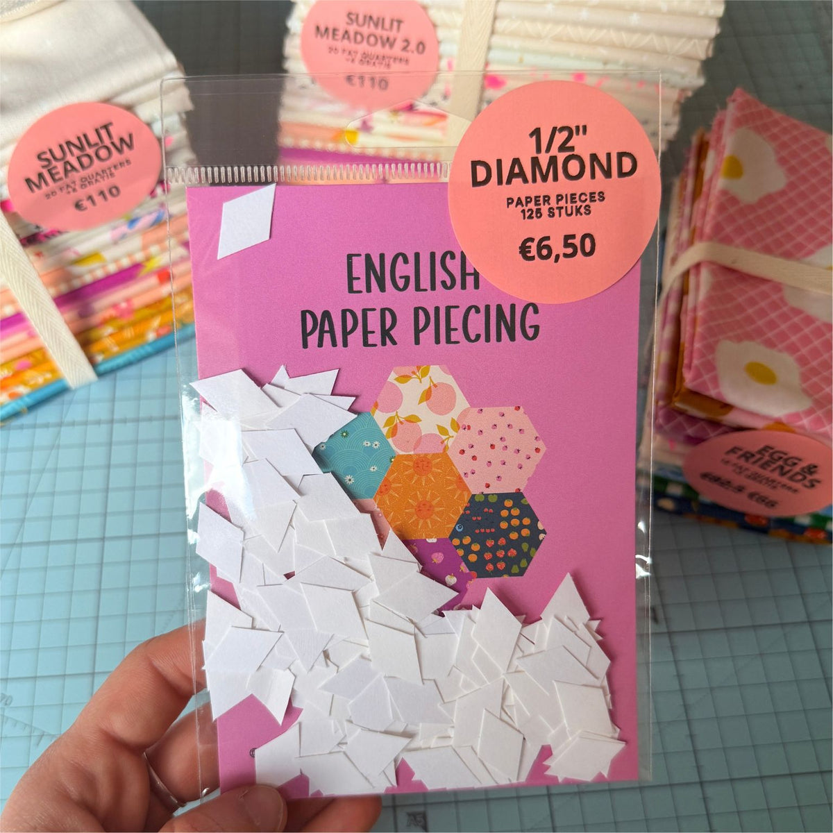 EPP Paper Pieces - Diamond 0,5 inch - 125 stuks