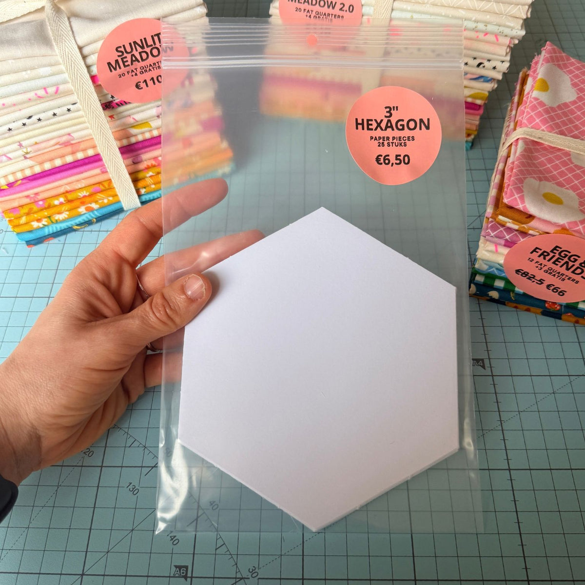 EPP Paper Pieces - Hexagon 3 inch - 25 stuks