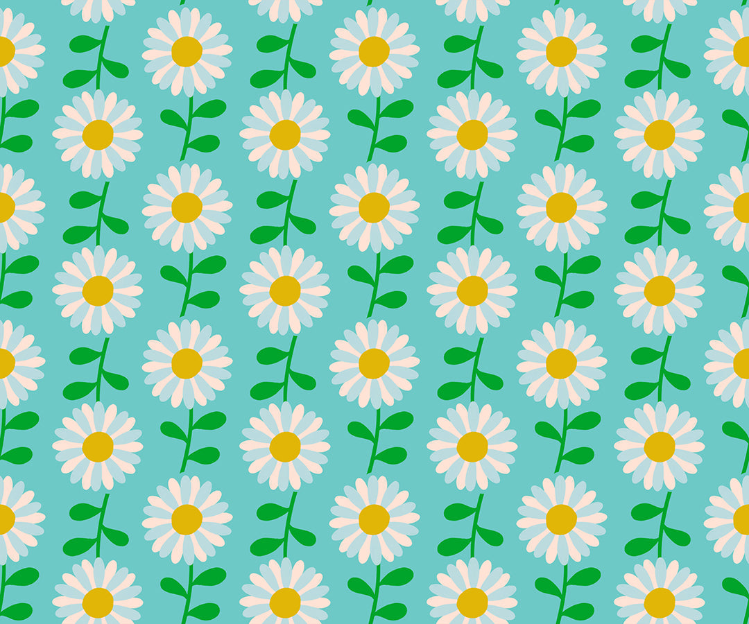 Flowerland - Field of Flowers Turquoise