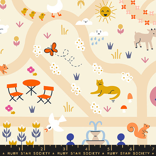Woodland Park - Garden Map Parchment