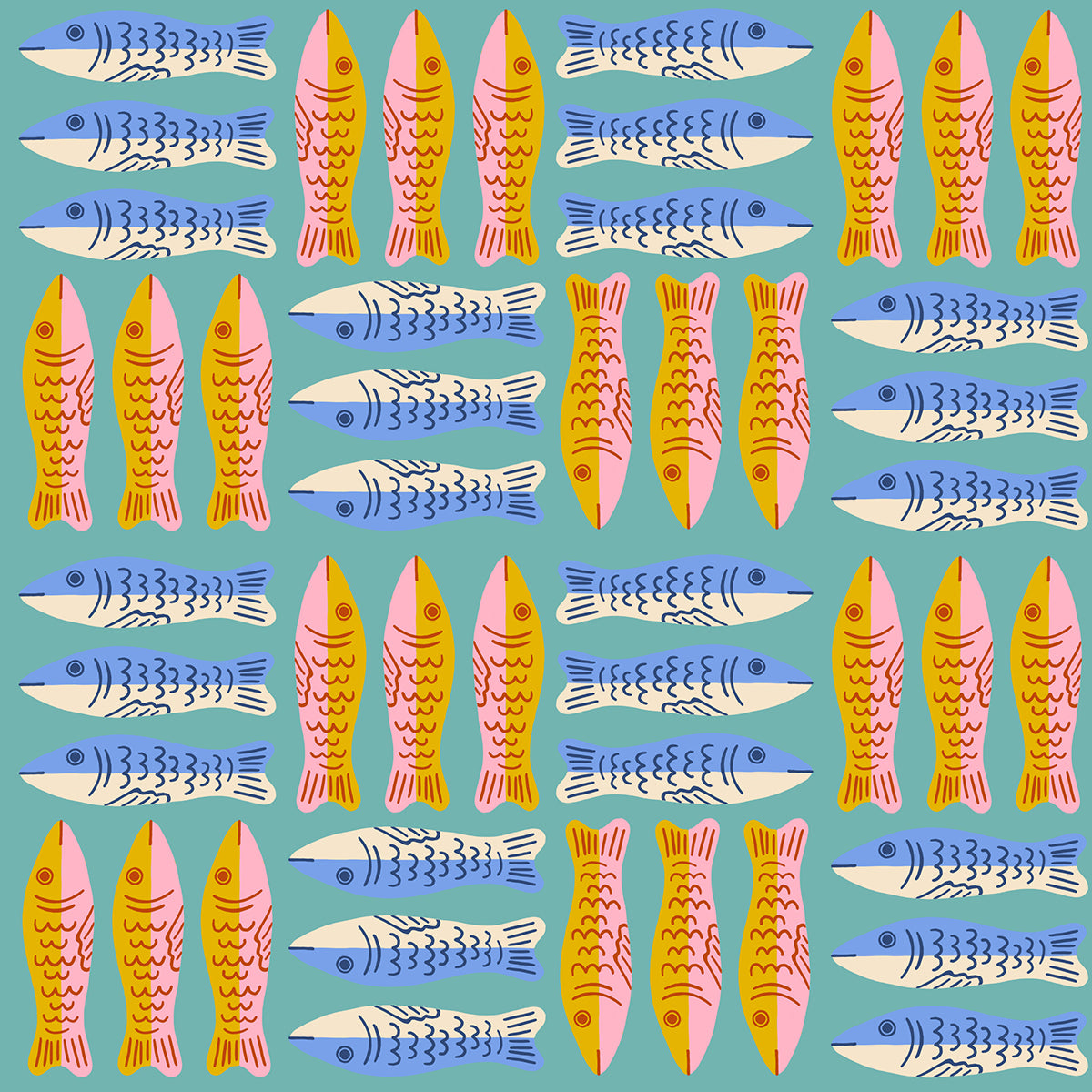 Ooh Lucky Lucky - Sardines Turquoise