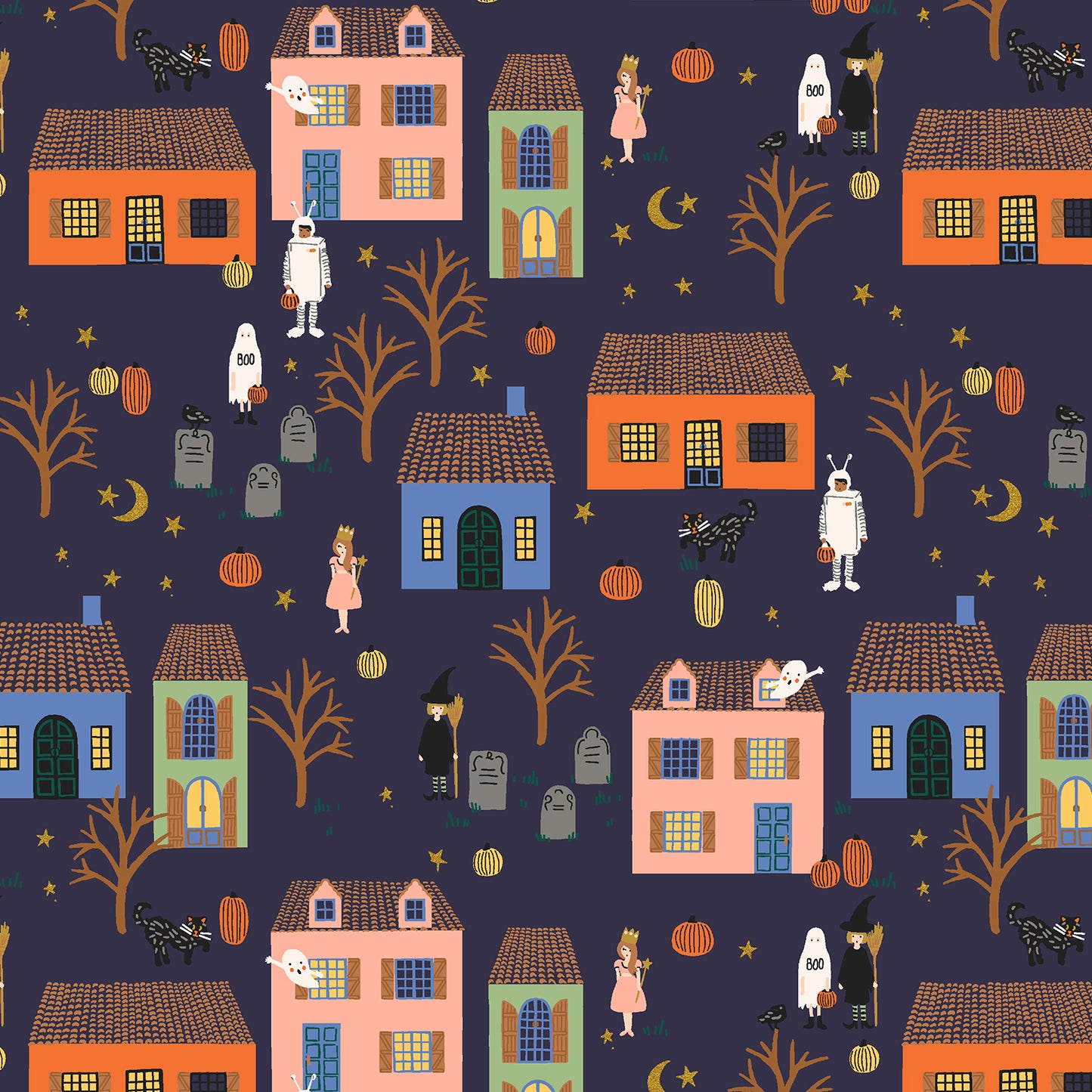 Halloween - Trick or Treat Night Indigo