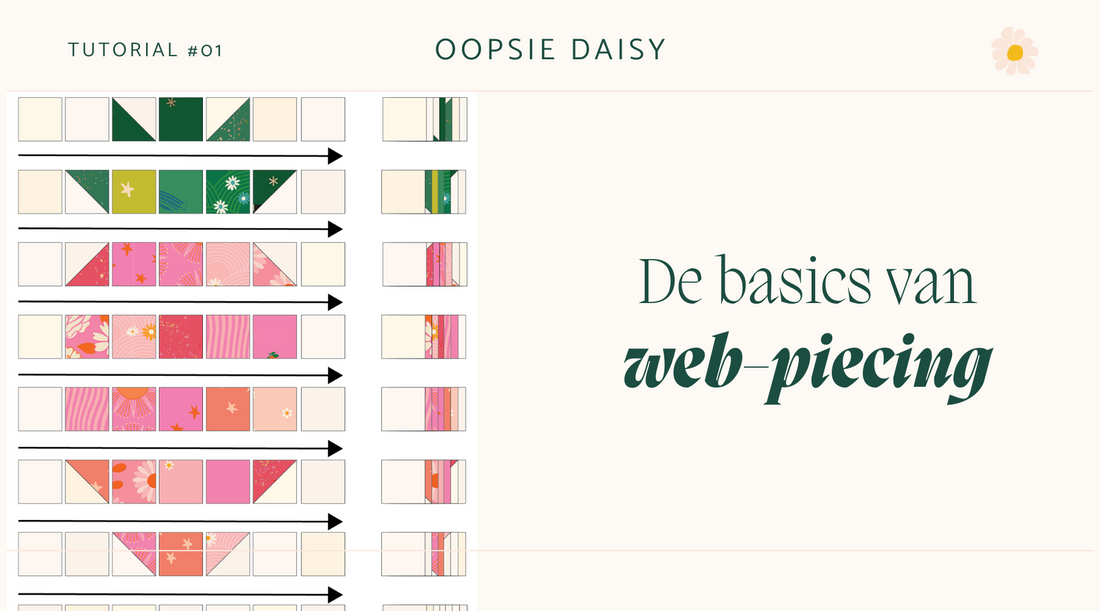 Web-piecing, een quilt techniek tutorial