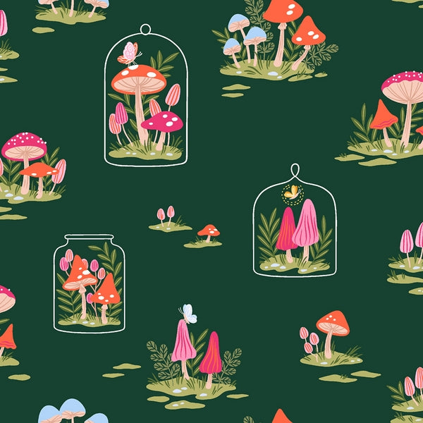 Rifle Paper Co - Mushroom Garden Deep Green