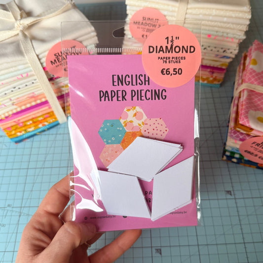 EPP Paper Pieces - Diamond 1,5 inch - 75 stuks