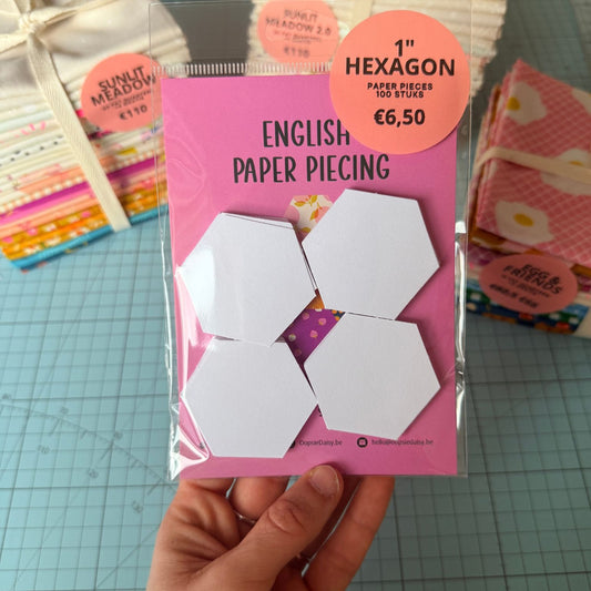 EPP Paper Pieces - Hexagon 1 inch - 100 stuks