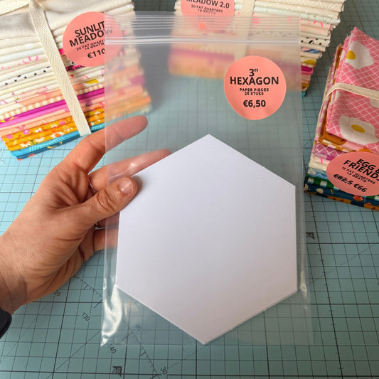 EPP Paper Pieces - Hexagon 3 inch - 25 stuks