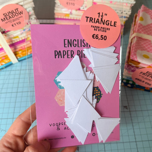 EPP Paper Pieces - Triangle 1,5 inch - 50 stuks