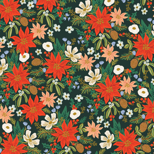 Holiday Classics - Poinsettia Bouquet Evergreen