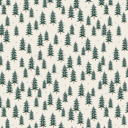 Holiday Classics - Fir Trees Silver Mettalic