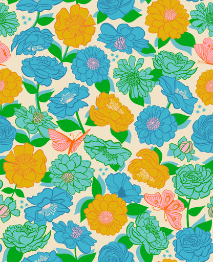 Flowerland - Floral Turquoise