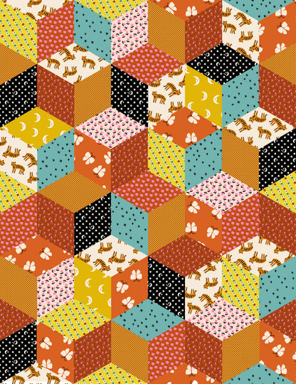 Ooh Lucky Lucky - Tumbling Blocks Caramel