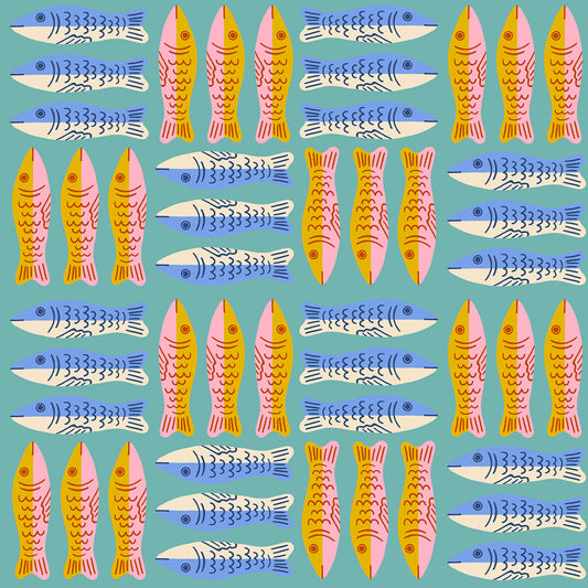 Ooh Lucky Lucky - Sardines Turquoise
