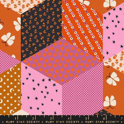 Ooh Lucky Lucky - Canvas tumbling Blocks Heliotrope