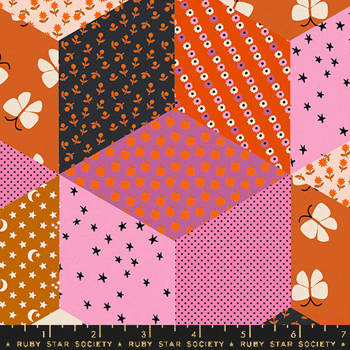 Ooh Lucky Lucky - Canvas tumbling Blocks Heliotrope