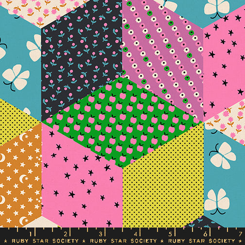 Ooh Lucky Lucky - Canvas tumbling Blocks Caramel