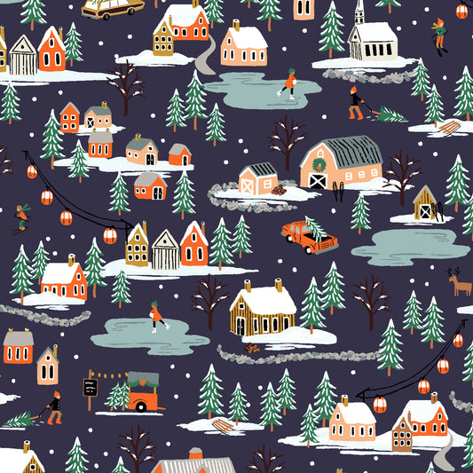 Holiday Classics - Holiday Village in Navy